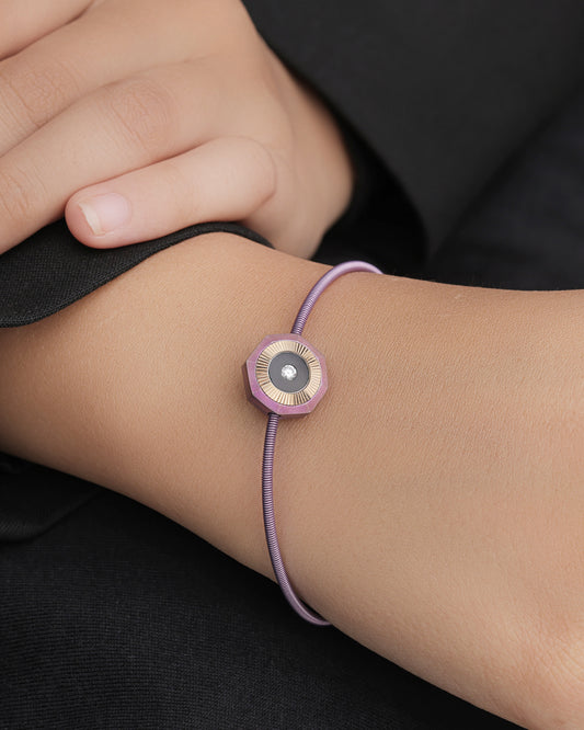 Vibes – Titanium Bracelet in Mauve Color