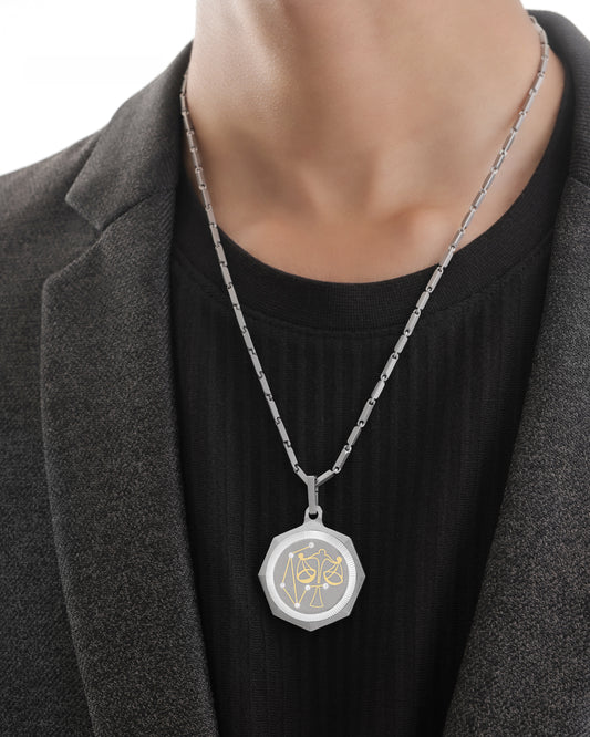 Libra – Titanium Zodiac Pendant