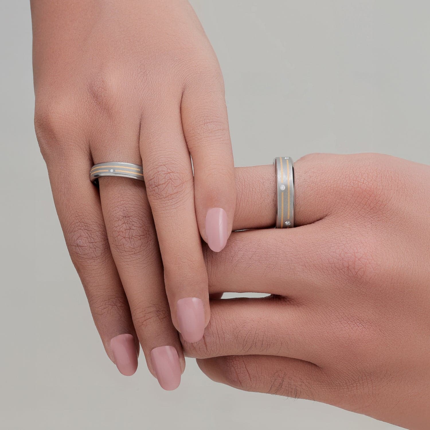 Eternity titanium band, close detail