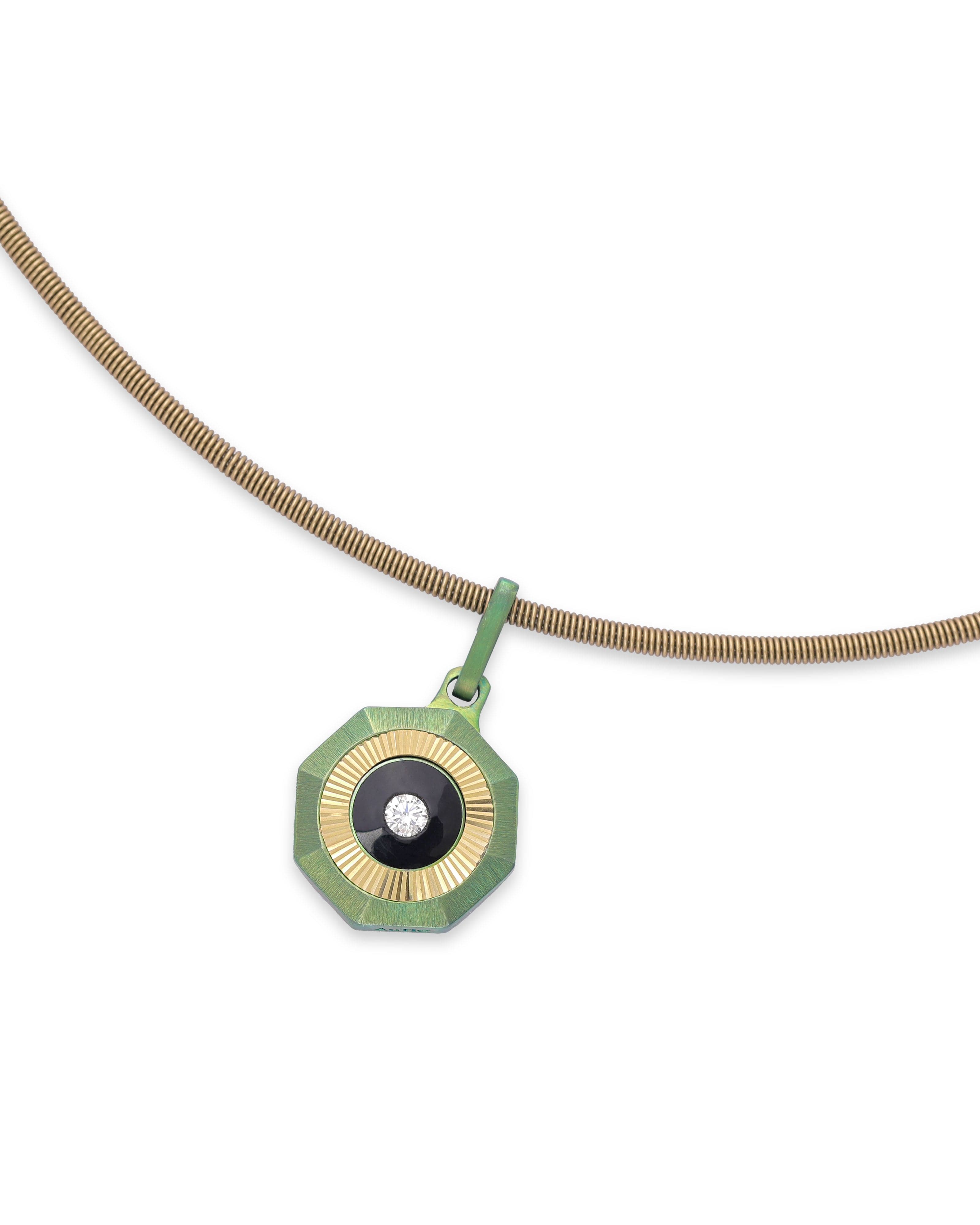 Vibes – Titanium Pendant in Green Color.