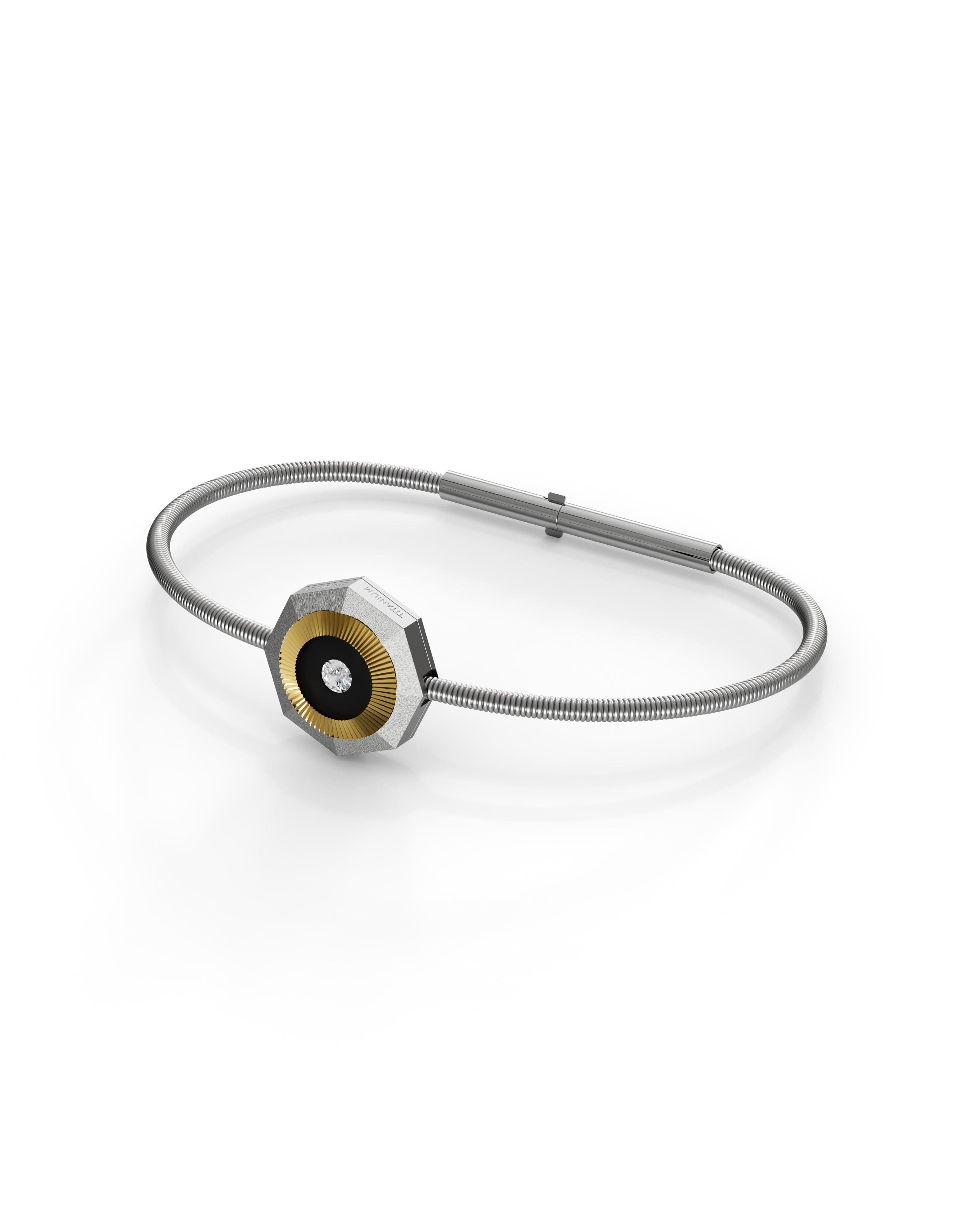 Men's Silver Titanium Bracelet with Matte  Finish