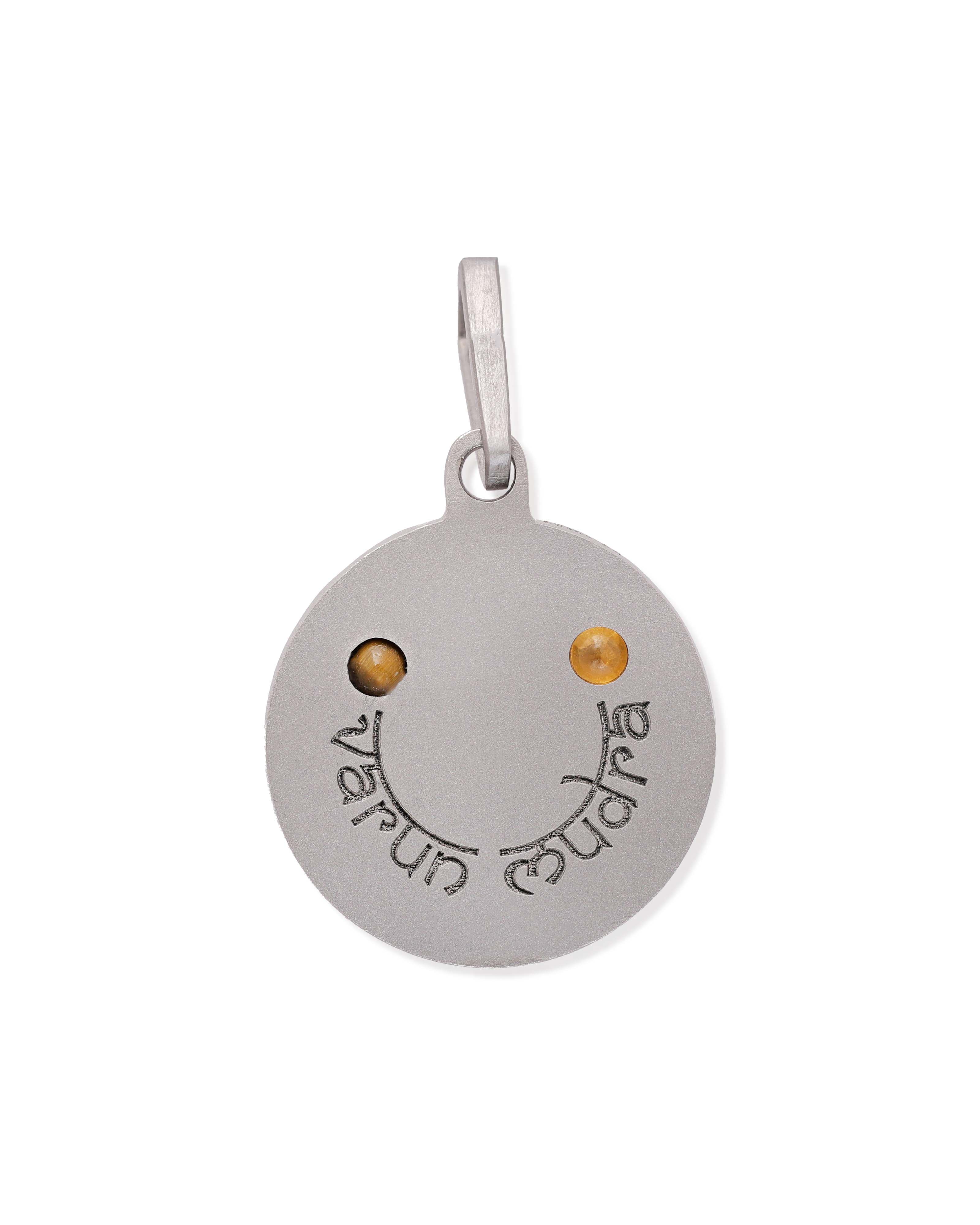 Unisex  Silver Titanium Pendant with Matte Finish