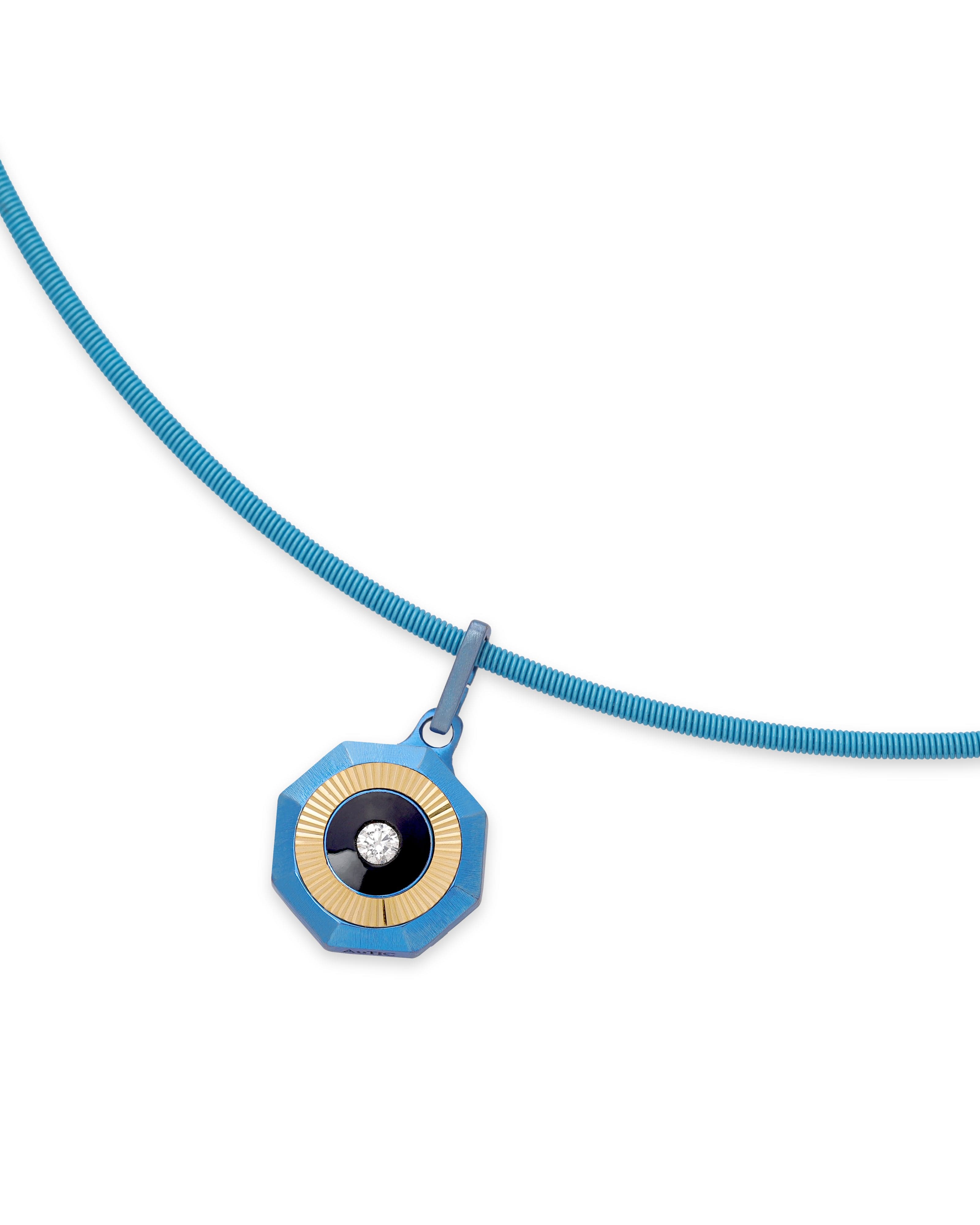 Vibes – Titanium Pendant in Blue Color.