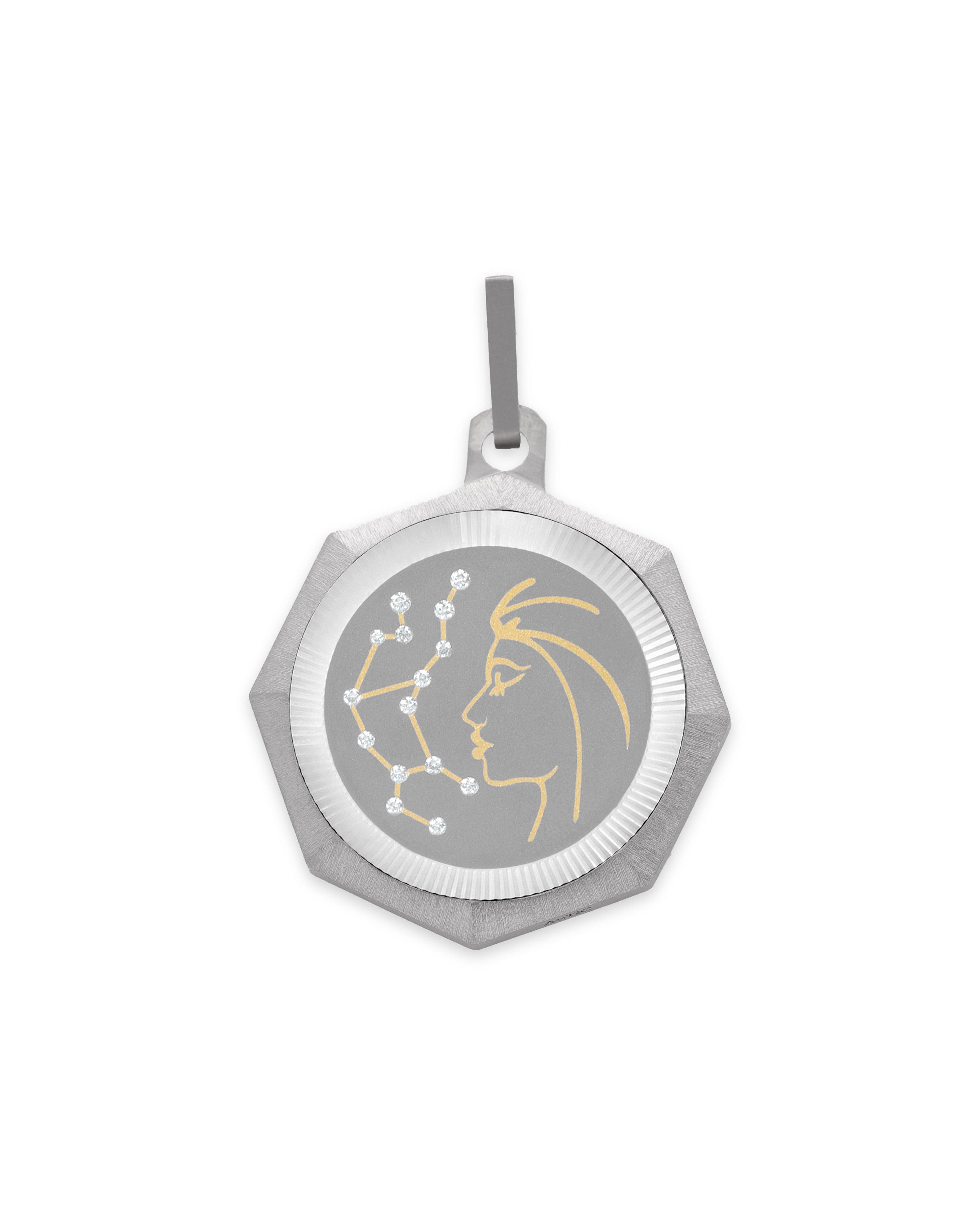 Virgo – Titanium Zodiac Pendant.