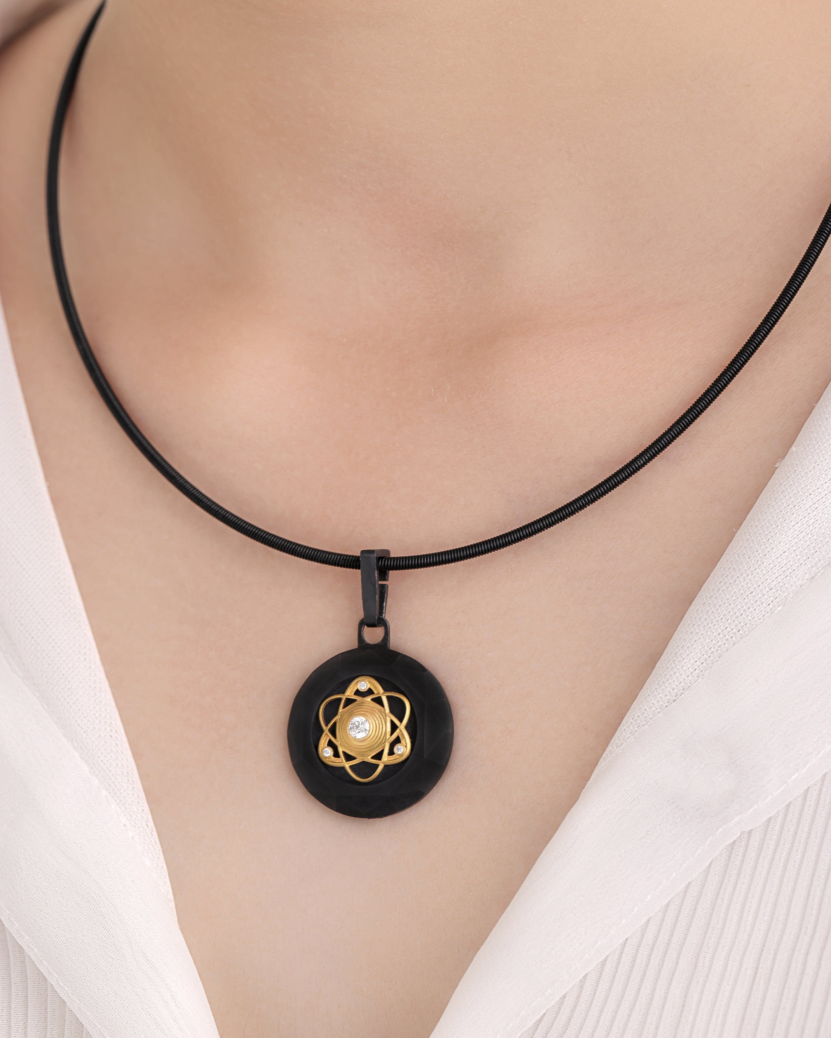 Atom – Black Titanium Pendant.
