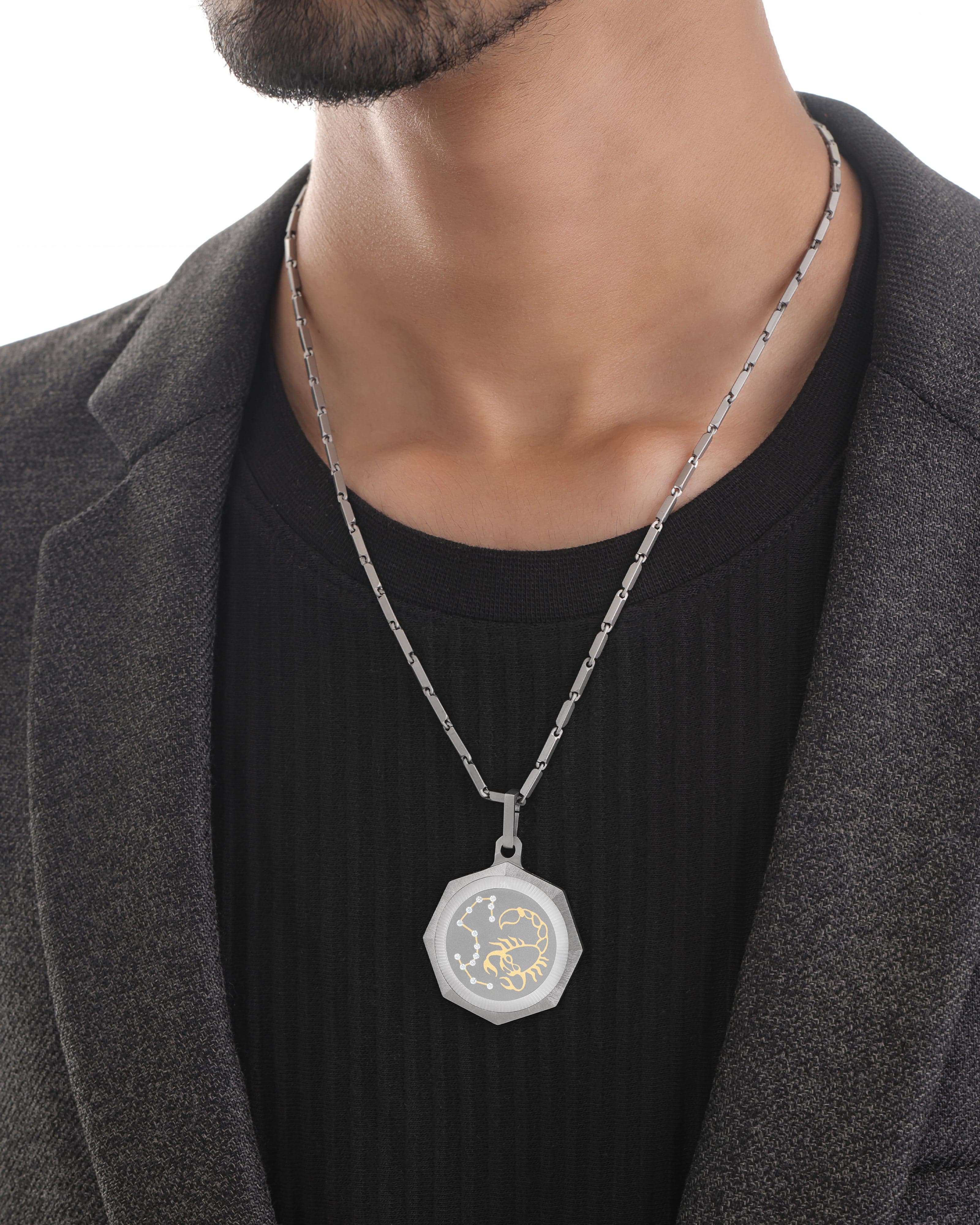 Scorpio – Titanium Zodiac Pendant.