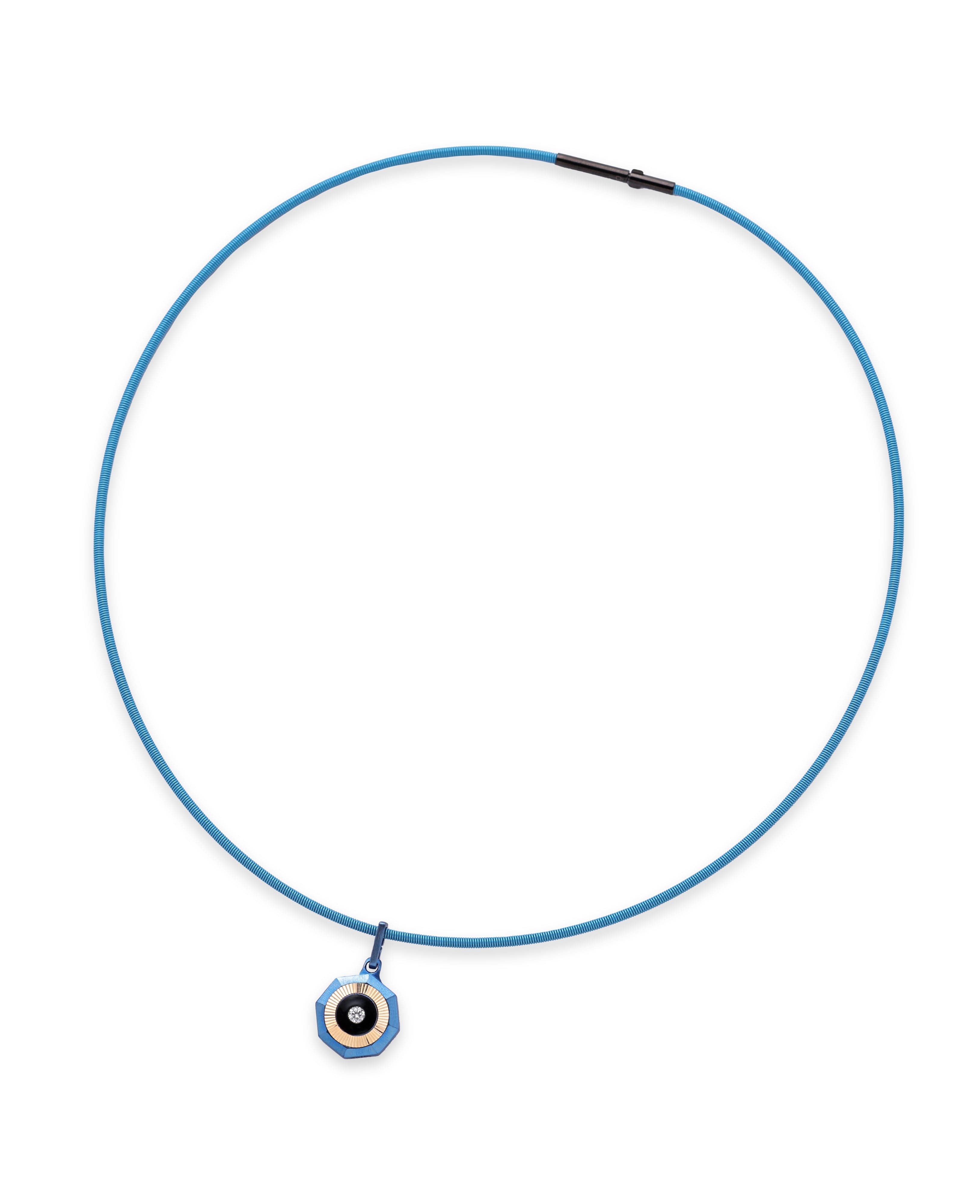 Vibes – Titanium Pendant in Blue Color.