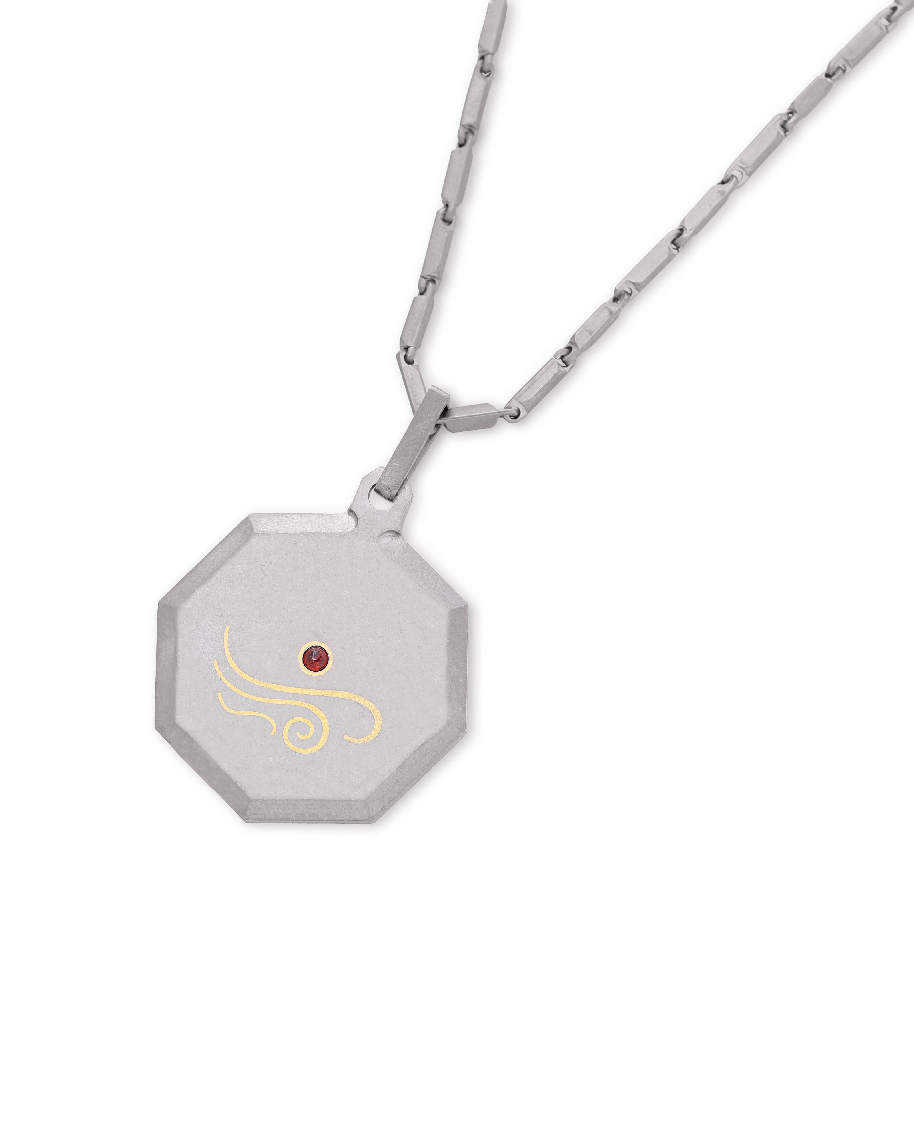 Aquarius – Titanium Zodiac Pendant.