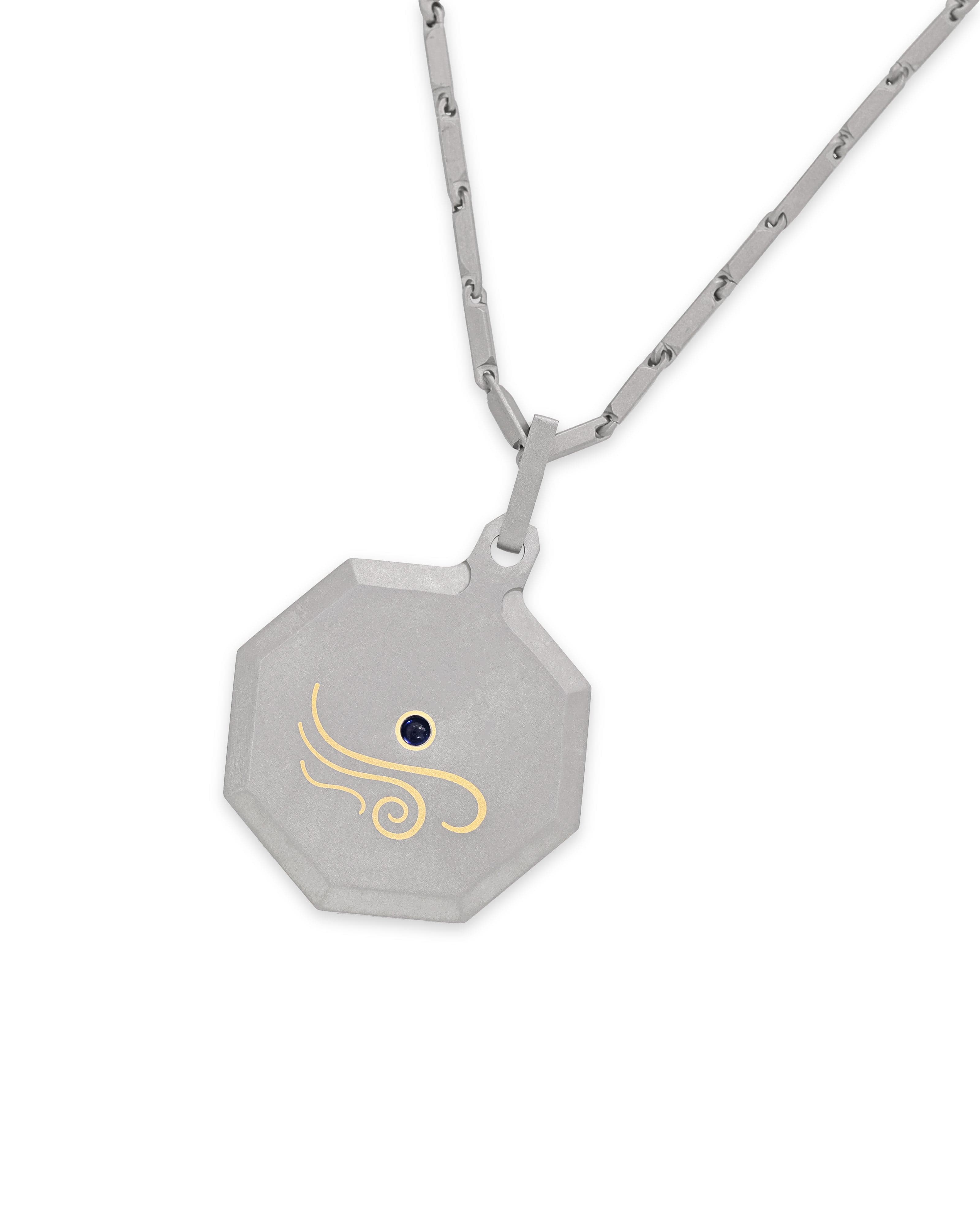 Libra – Titanium Zodiac Pendant.