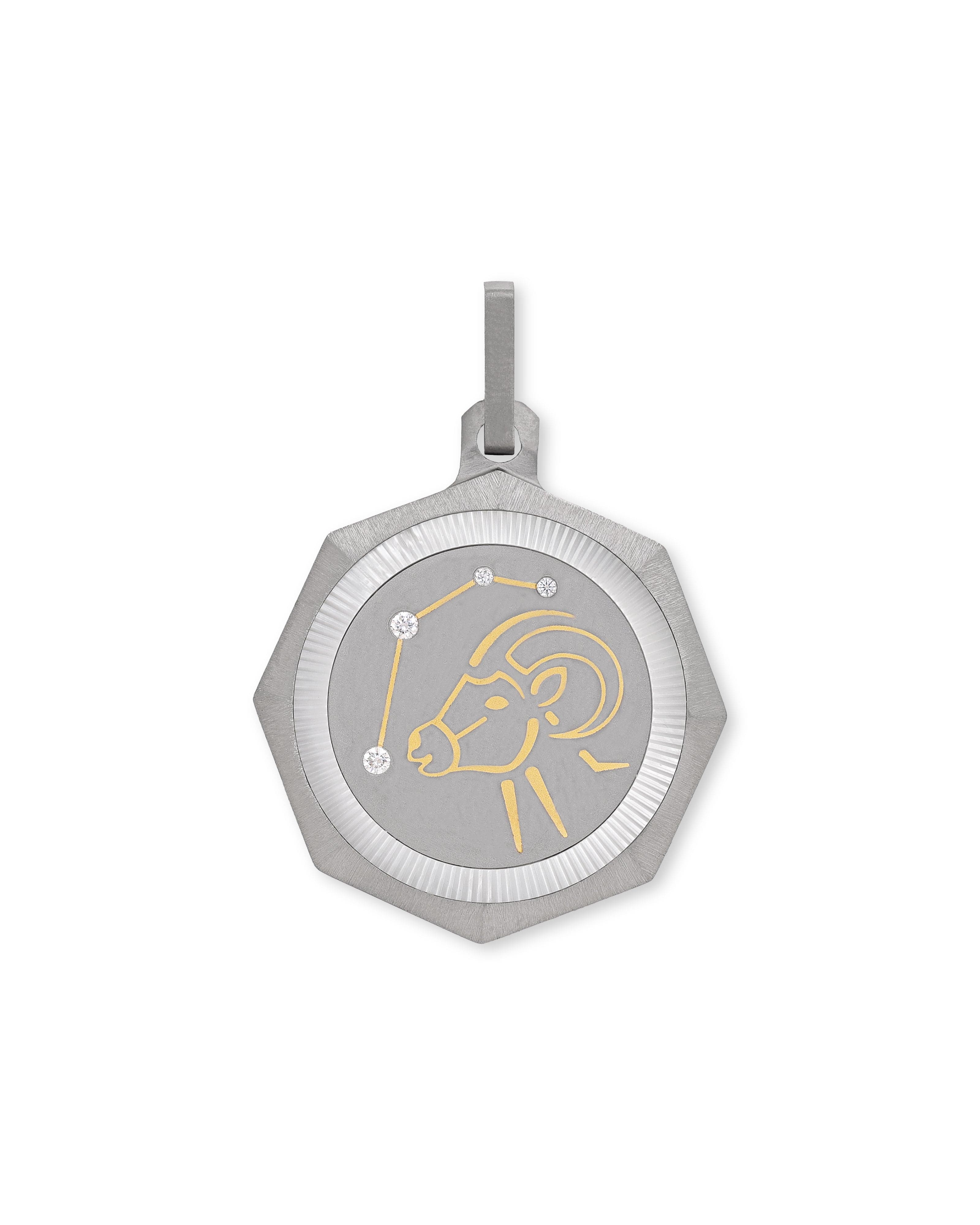 Aries – Titanium Zodiac Pendant.