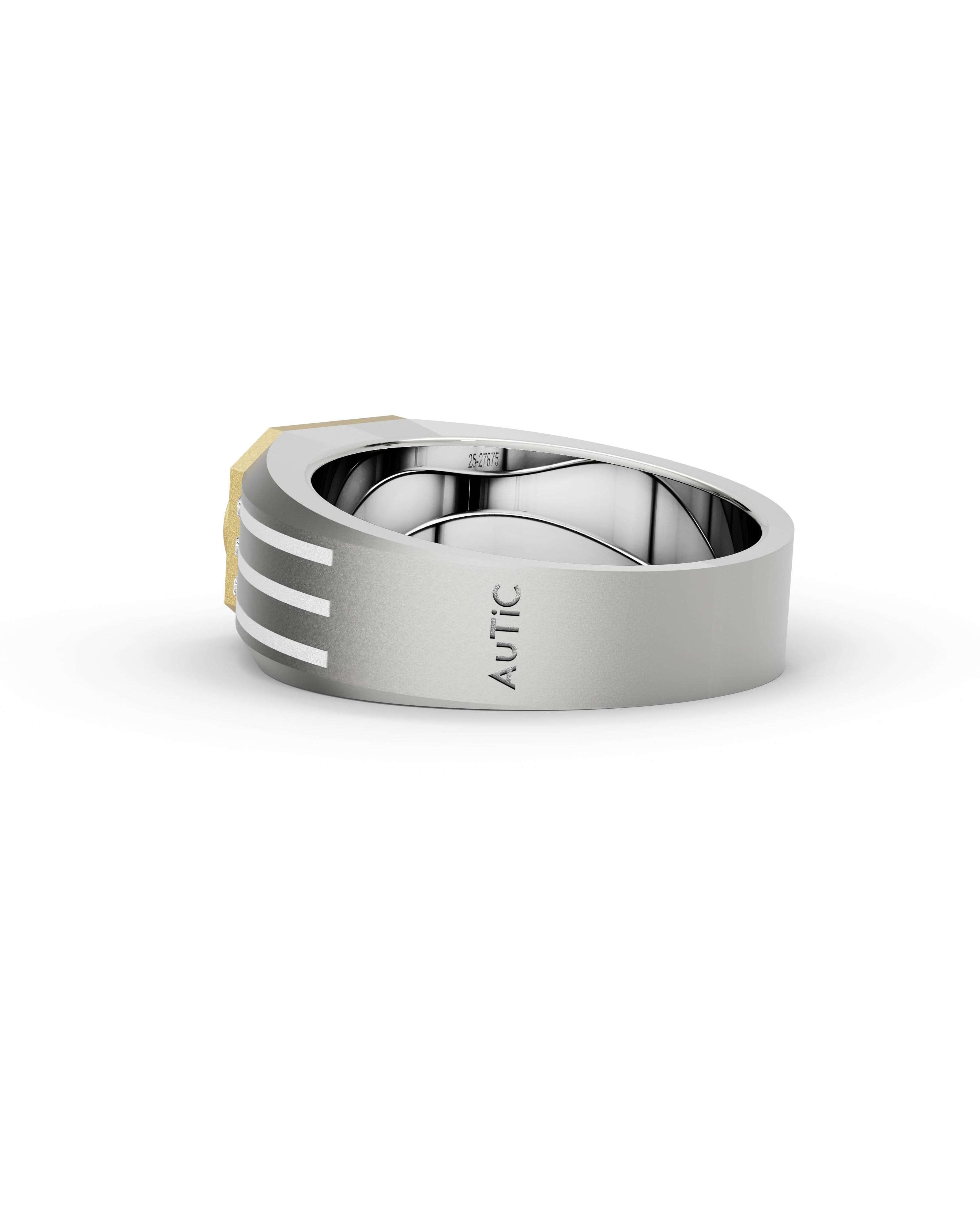 Men's Silver Titanium Ring with Matte Finish