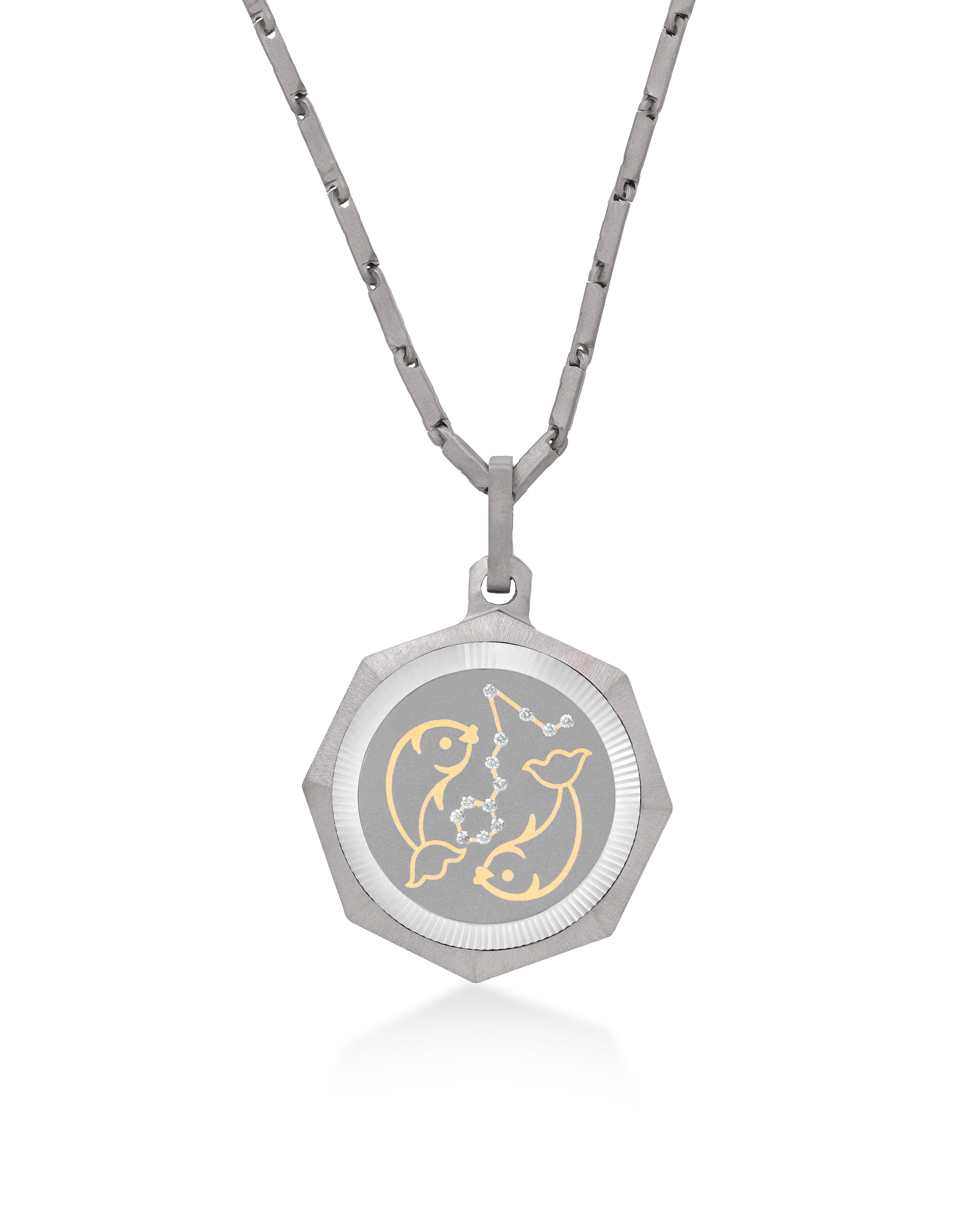 Pisces – Titanium Zodiac Pendant.