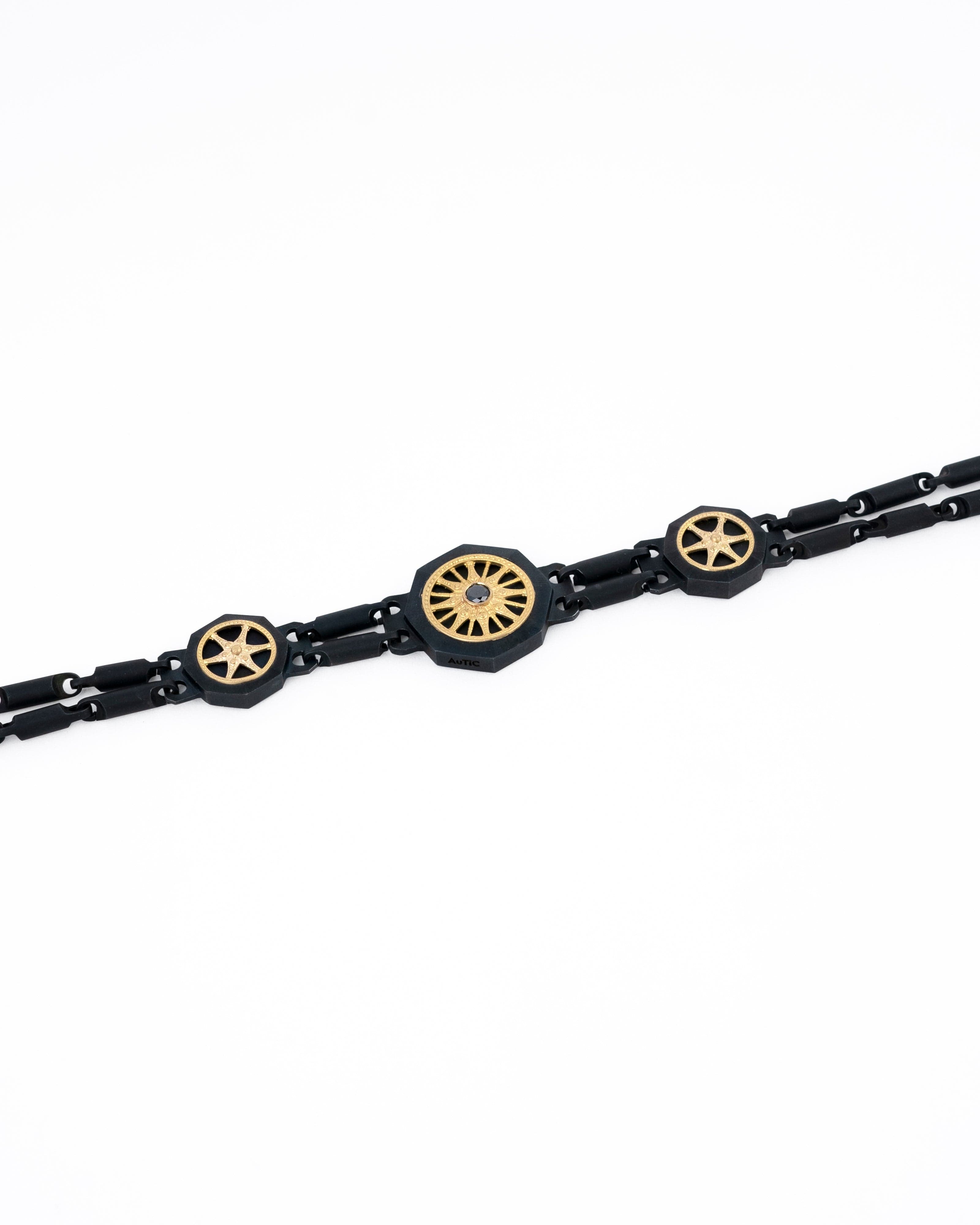 Men's  Black  Titanium Bracelet with Matte Finish