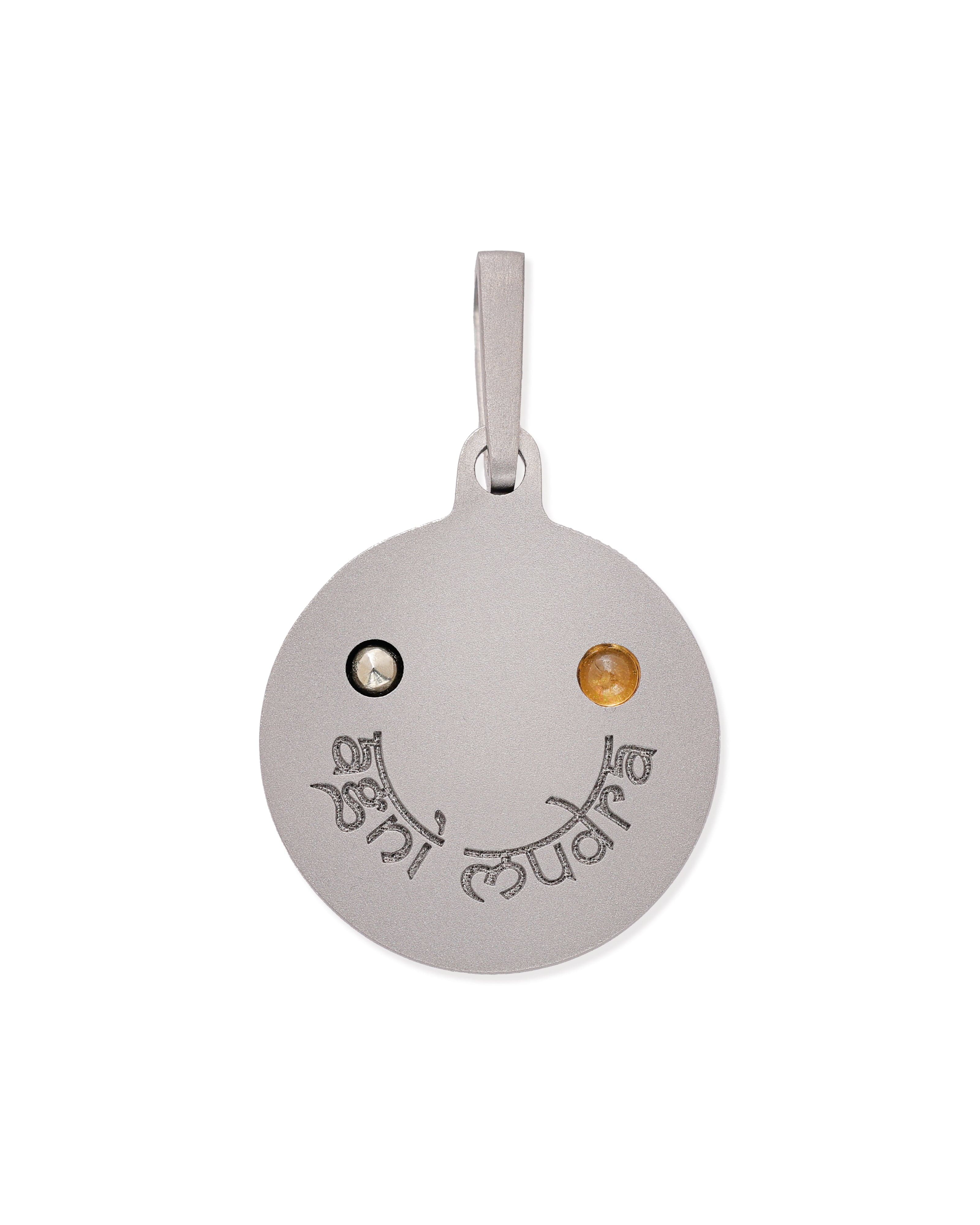 Unisex  Silver Titanium Pendant with Matte Finish