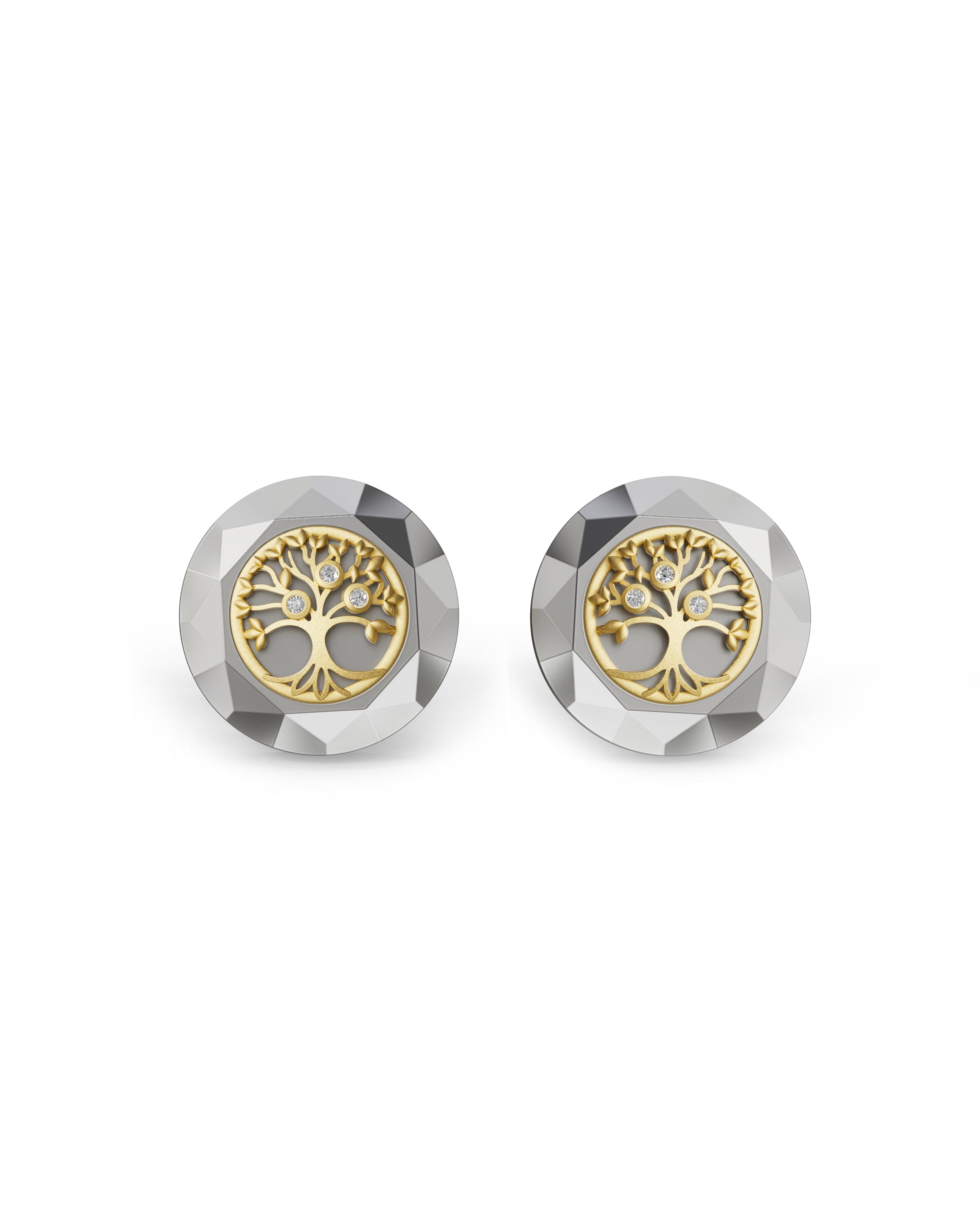 Men's  Silver Titanium Cuffllink with Matte Finish