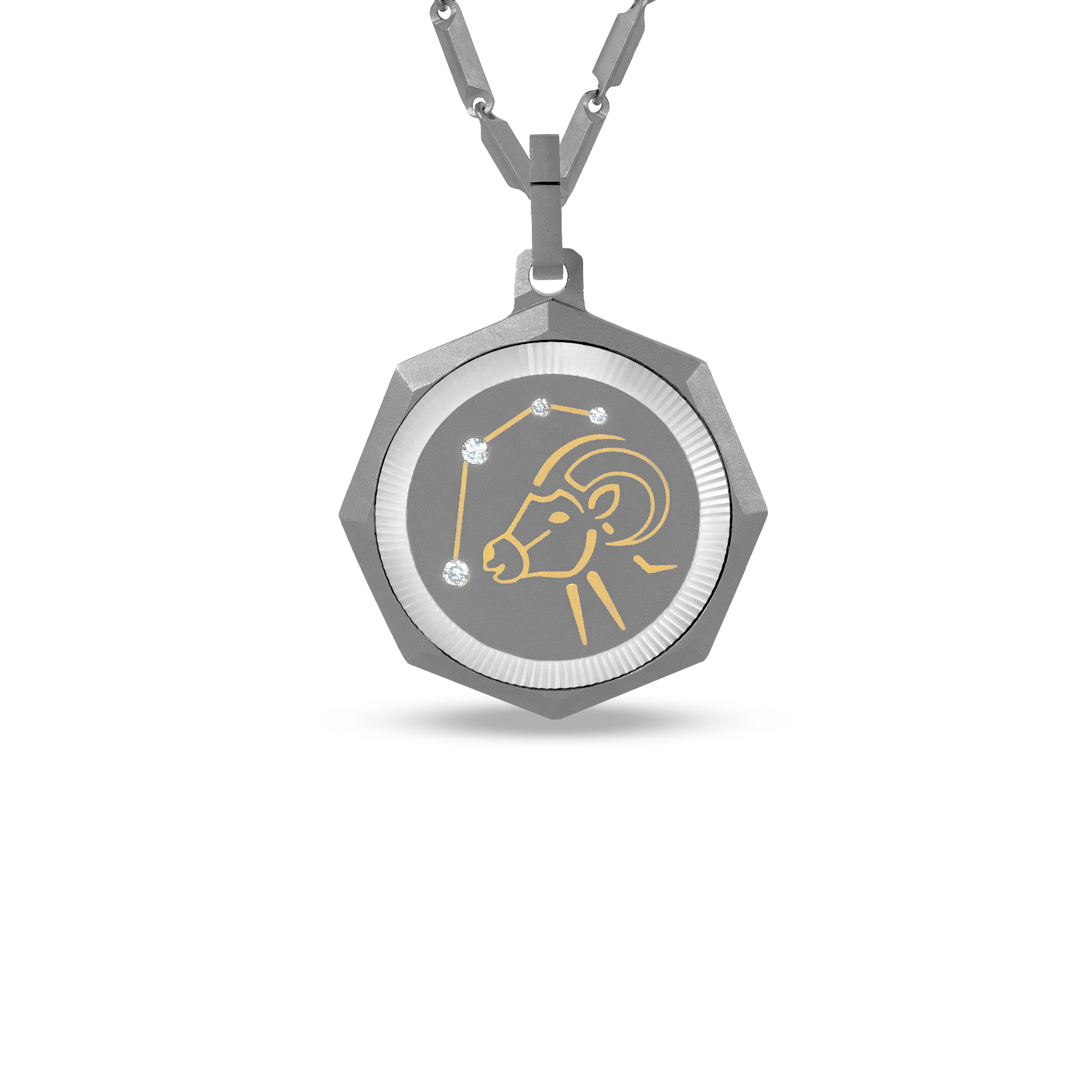 Aries – Titanium Zodiac Pendant