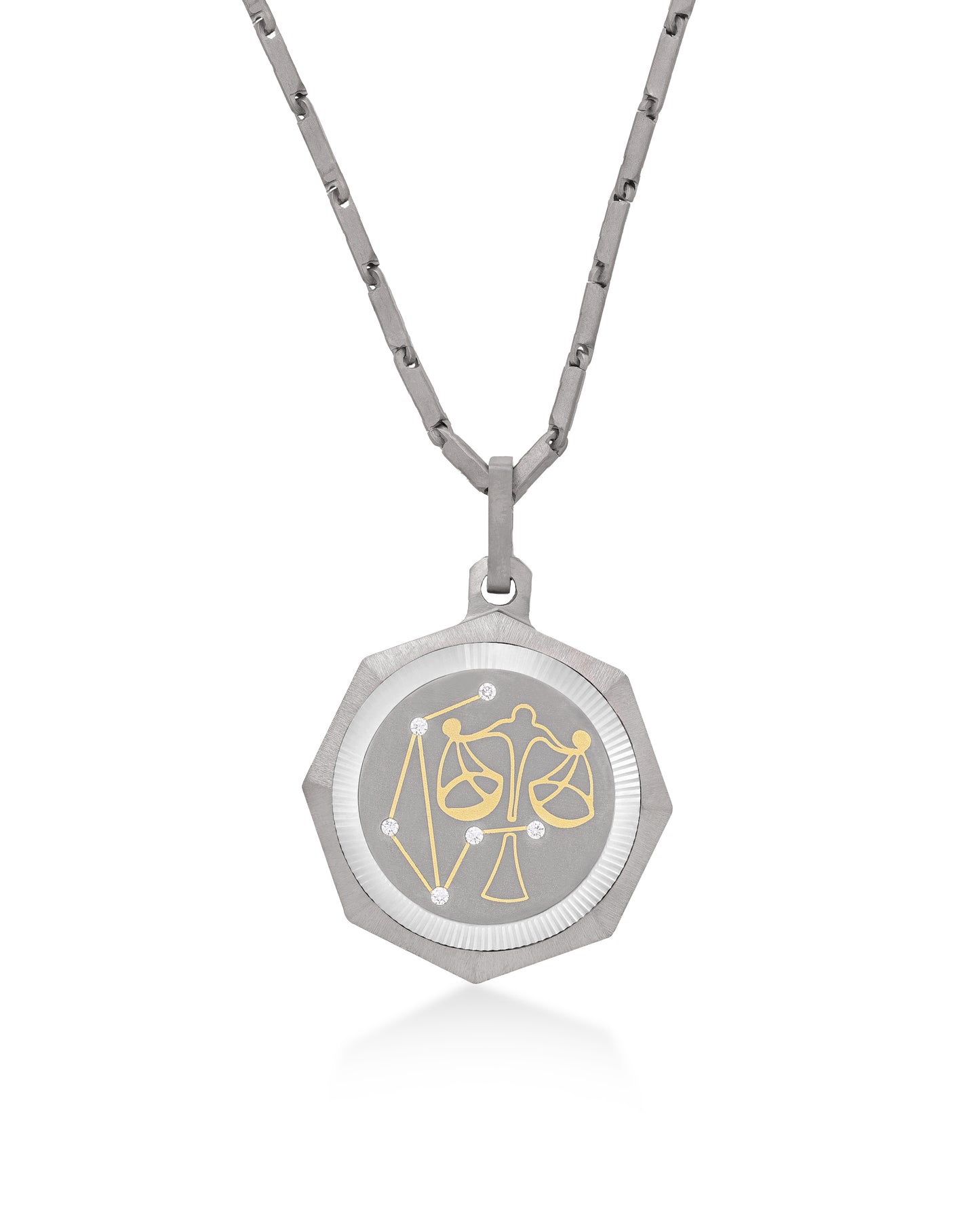 Libra – Titanium Zodiac Pendant