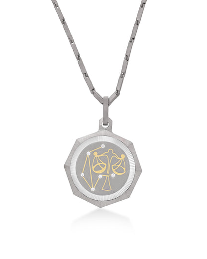 Libra – Titanium Zodiac Pendant
