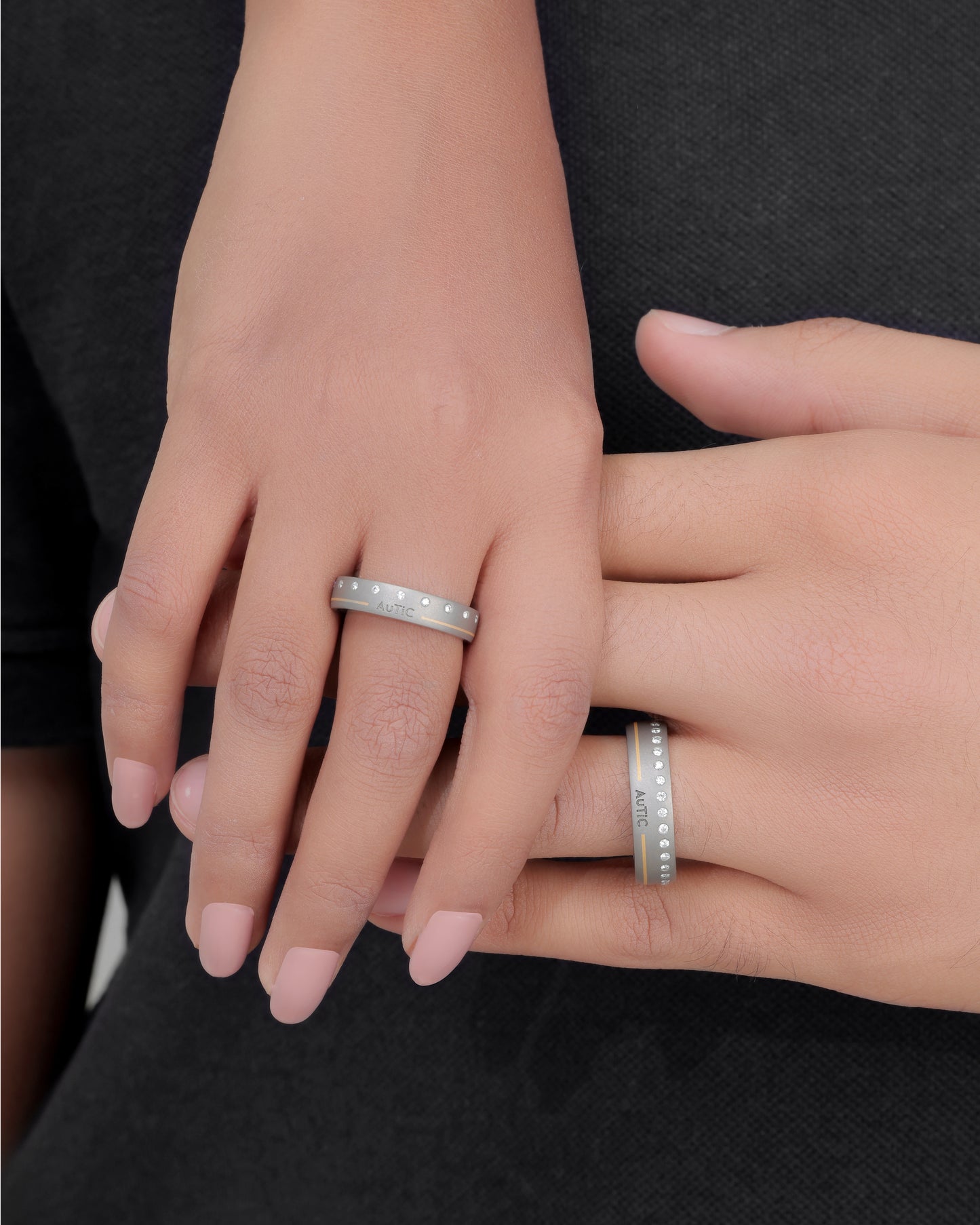 Eternity Forever -  Titanium Couple Bands