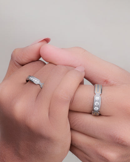 Eternity Unison -  Titanium Couple Bands