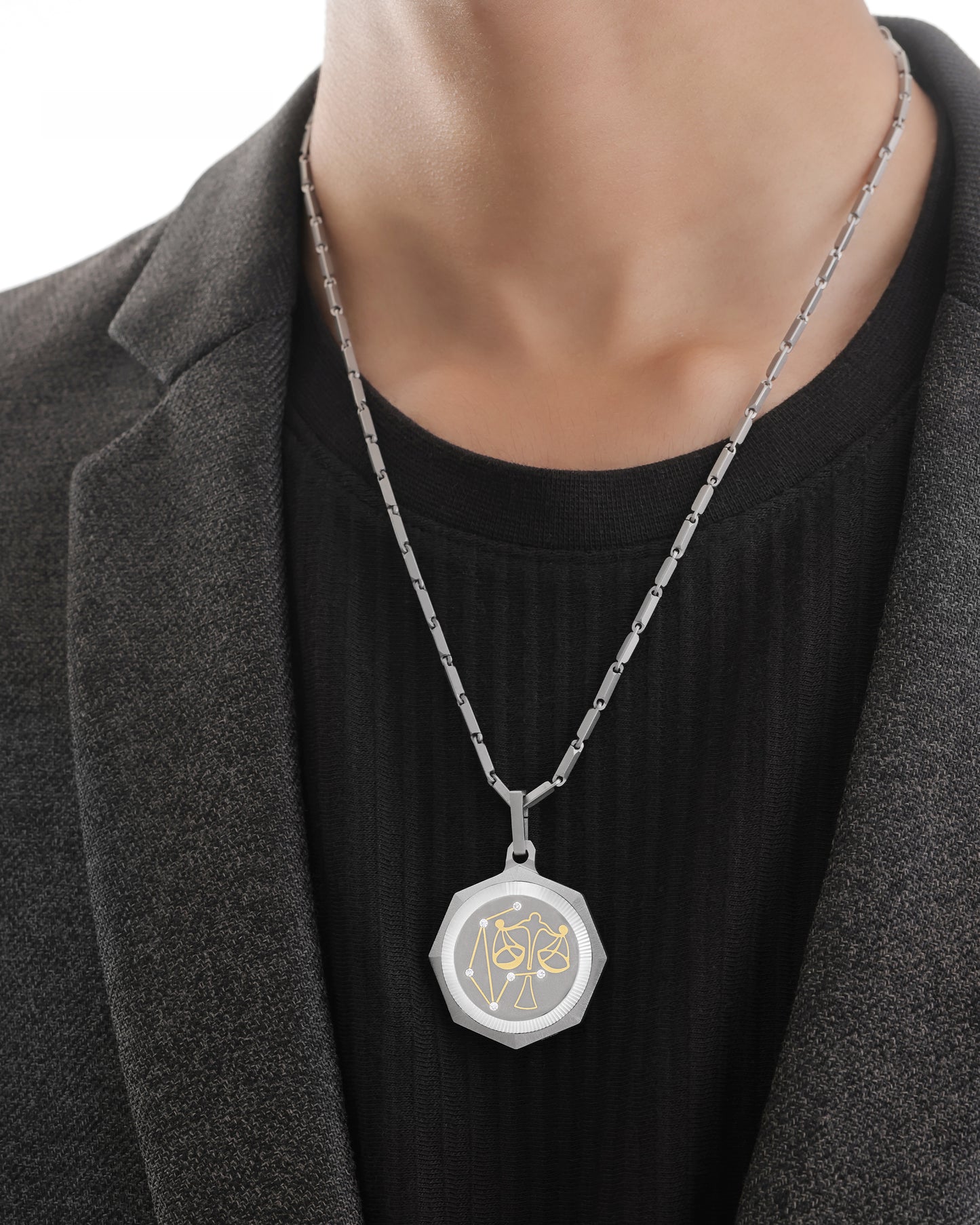Libra – Titanium Zodiac Pendant