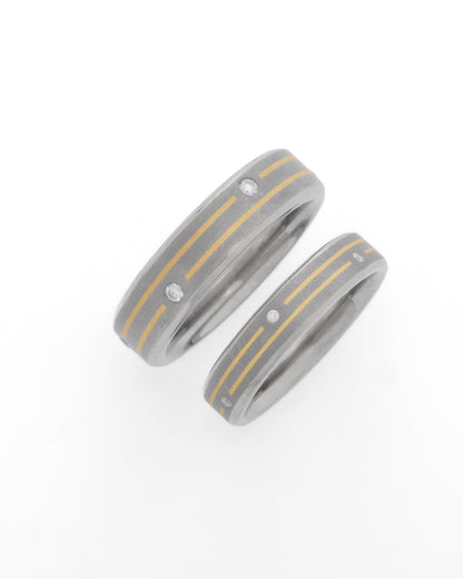 Eternity Promise -  Titanium Couple Bands