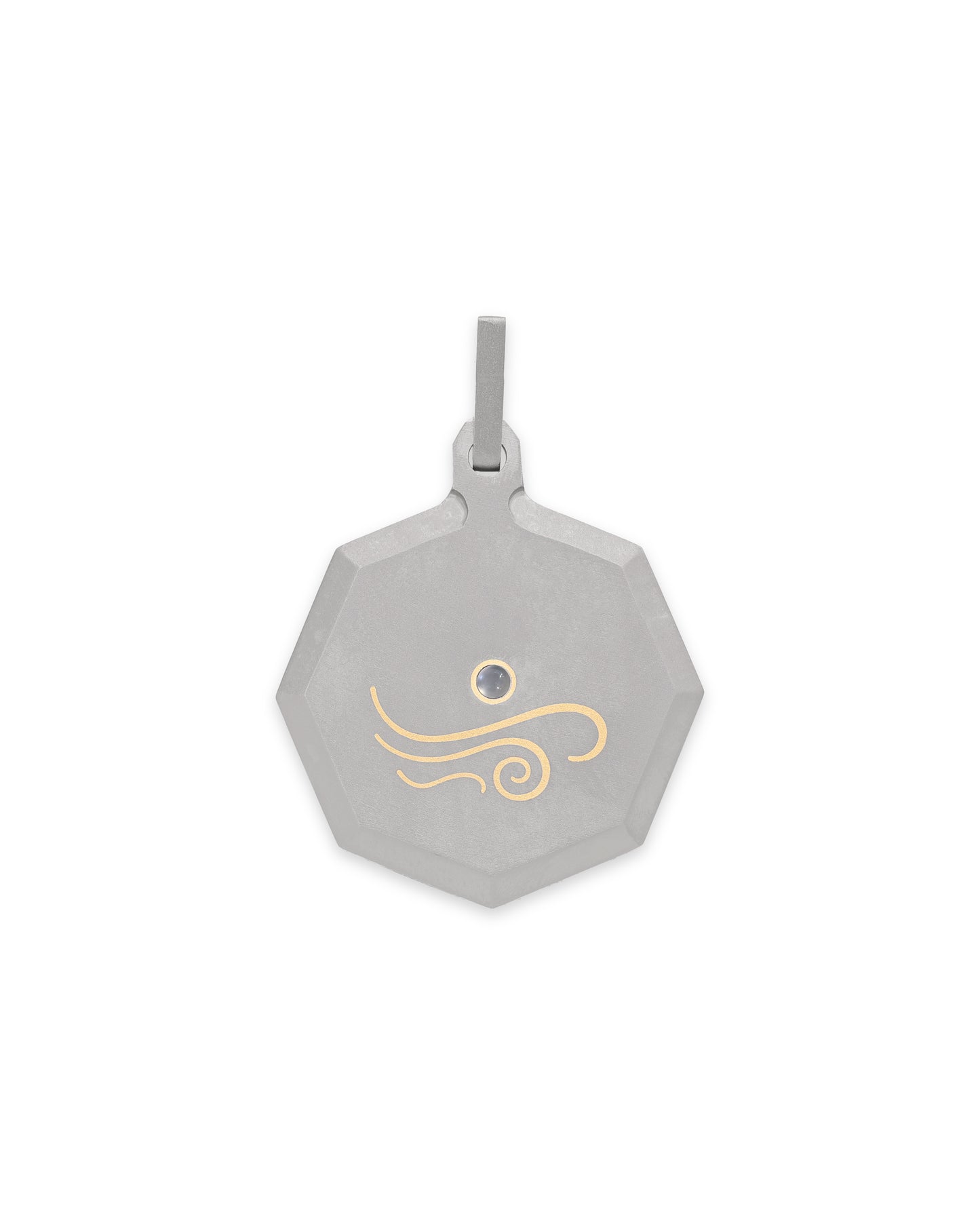 Gemini – Titanium Zodiac Pendant