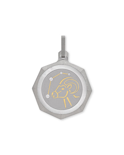 Aries – Titanium Zodiac Pendant