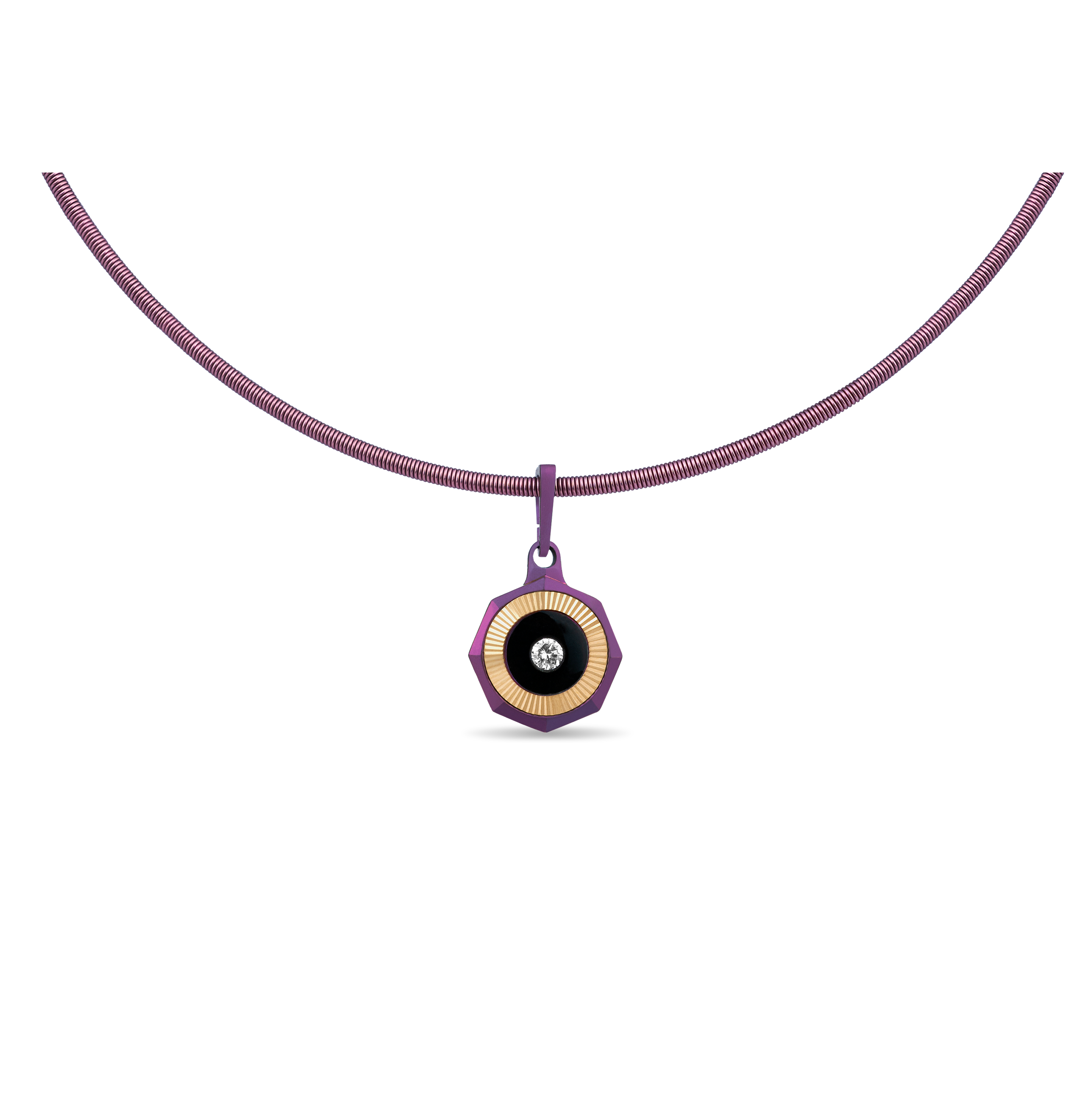 Vibes – Titanium Pendant in Mauve Color